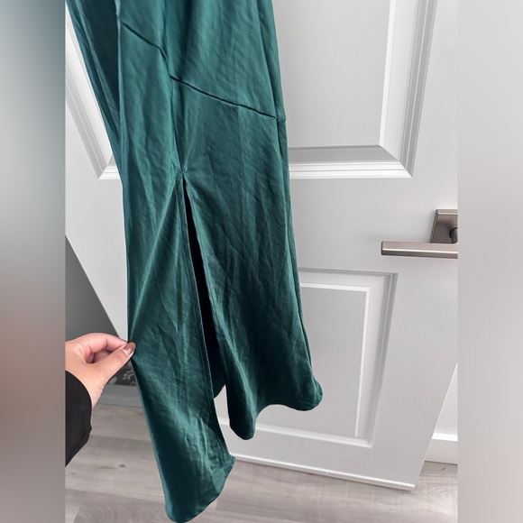 Saints + Secrets Forest Green Satin Dress - Picture 2 of 3